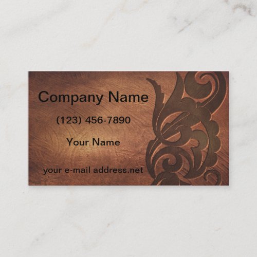 Vintage Faux  Embossed Design Texture Business Card