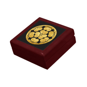 Vintage Faux Gold Chosokabe Japan Mon Oriental Art Gift Box