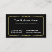 Vintage Faux Gold Libra Professional Attorney Business Card (Back)