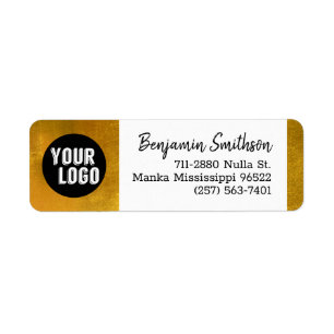 Vintage Faux Gold Luxury Custom Return Address Label