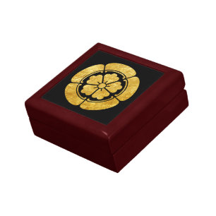 Vintage Faux Gold Oda Japan Mon Oriental Art Gift Box