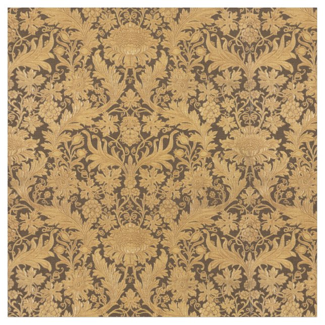 Vintage Faux Leather Floral Pattern Fabric (Close Up)