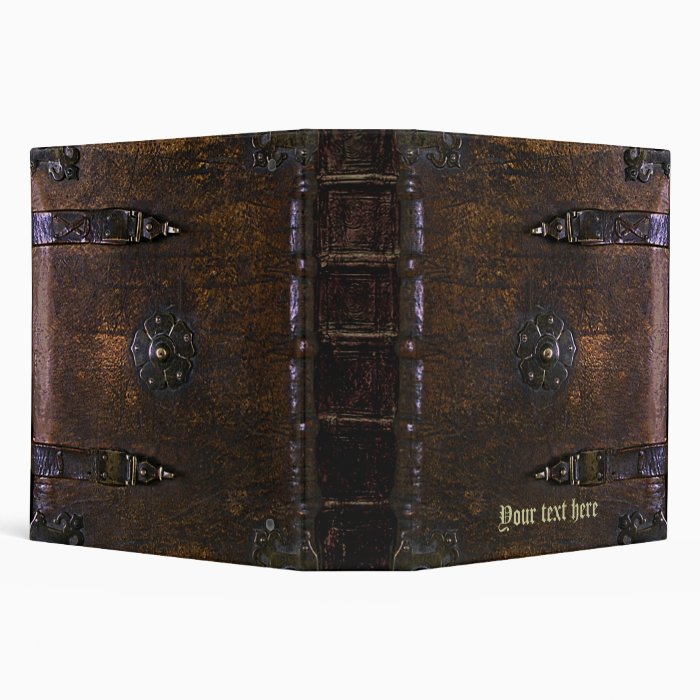 Vintage Faux Leather Print Gothic Binder