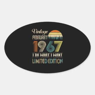 Vintage February 1967 I Do What I Want Limited Oval Sticker