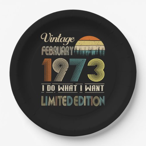 Vintage February 1973 What I Want Limited Edition Paper Plates