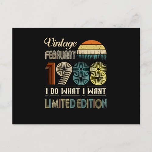Vintage February 1988 What I Want Limited Edition Announcement Postcard