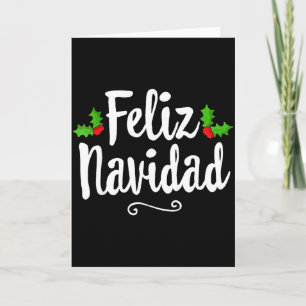 Vintage Feliz Navidad Retro Mexican Christmas Span Card