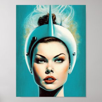 Vintage Female Astronaut