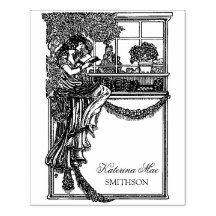 Vintage Feminine Chic Ex Libris Label