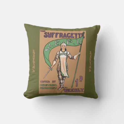 Vintage Feminist Suffragette Cushion