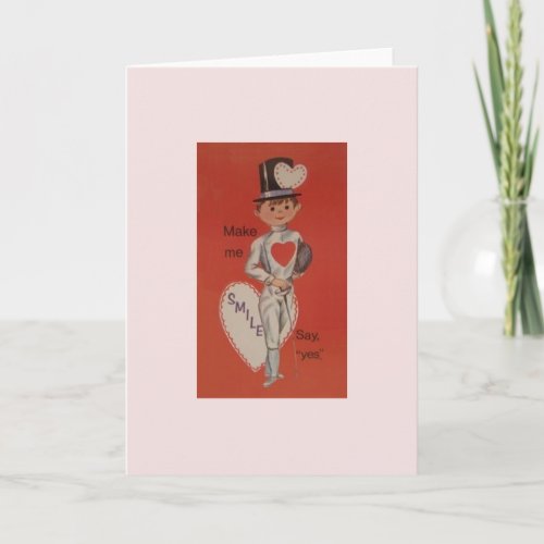 Vintage Fencer Valentine or Proposal Card