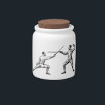 Vintage Fencers Cookie Jar<br><div class="desc">Vintage fencing bout cookie jar. Perfect for the fencer or fencing aficionado!</div>