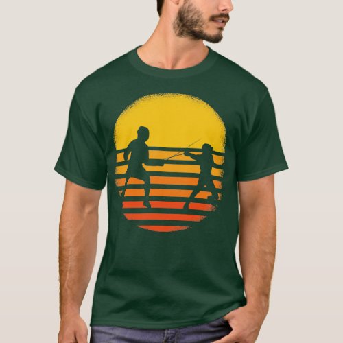 Vintage fencing father and son fencing sports trai T_Shirt