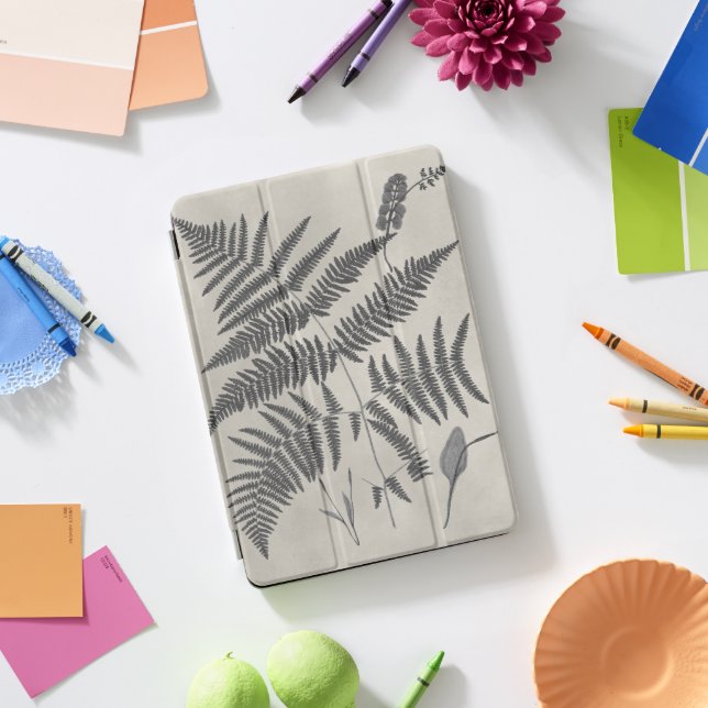 Vintage Ferns iPad Pro Cover (Desk)