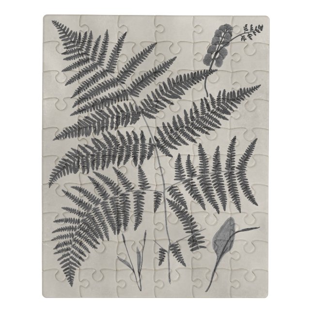 Vintage Ferns Jigsaw Puzzle (Puzzle Vertical)