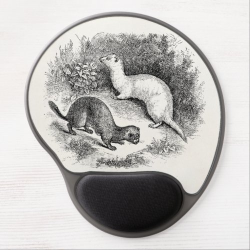 Vintage Ferret 1800s Ferrets Weasels Minks Gel Mouse Pad