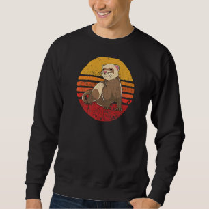 Vintage Ferret Retro Style Ferret Sweatshirt