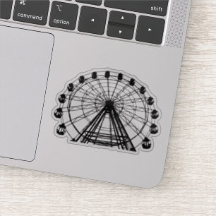 Vintage Ferris Wheel Silhouette Sticker