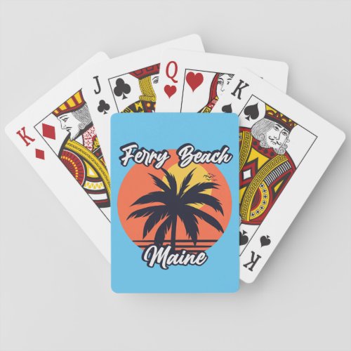 Vintage Ferry Beach Maine Poker Cards