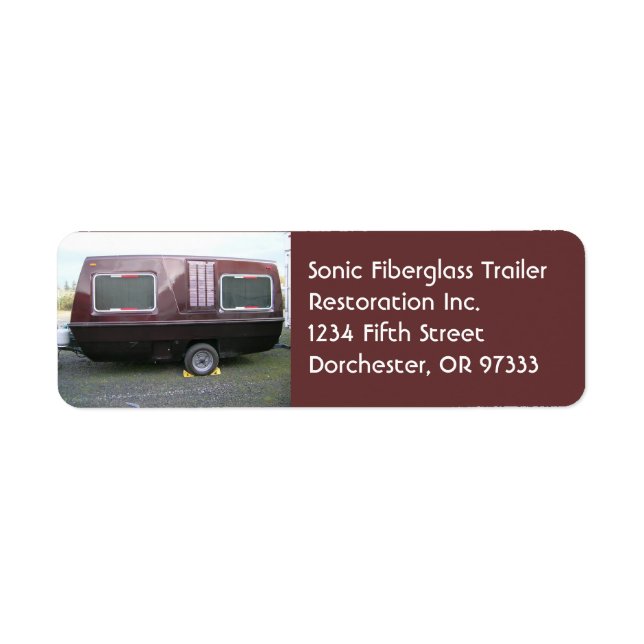 Vintage Fiberglass Travel Trailer Label (Front)