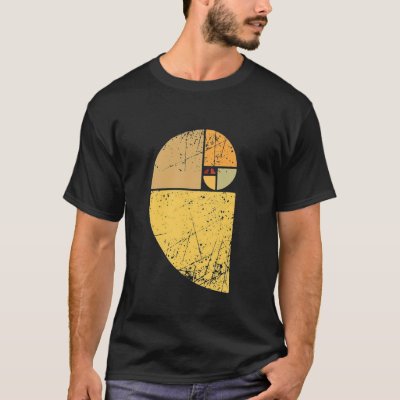 Vintage Fibonacci Spiral Golden Ratio Enthusiast T-Shirt