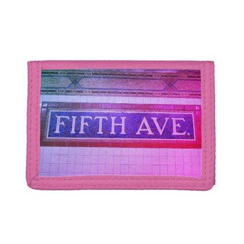 Vintage Fifth Avenue Sign _ Manhattan NYC Trifold Wallet