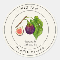 Vintage Fig Jam canning Jar Label