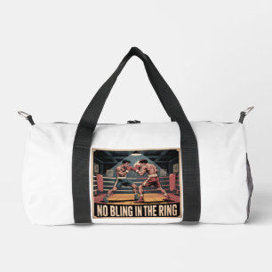 Vintage Fight Club - No Bling In The Ring Duffle Bag