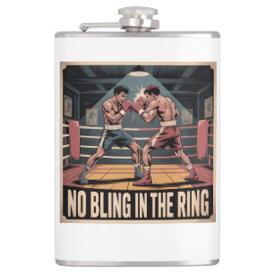 Vintage Fight Club - No Bling In The Ring Flask