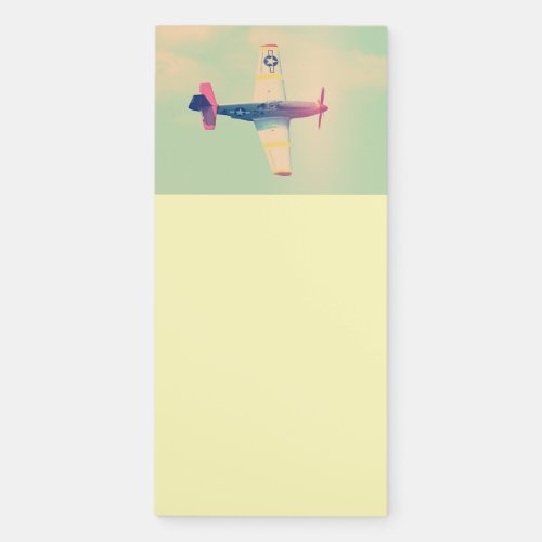 Vintage Fighter Airplane Magnetic Notepad