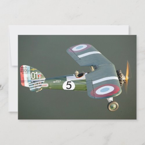Vintage Fighter Plane Birthday Edit number  Photo Invitation