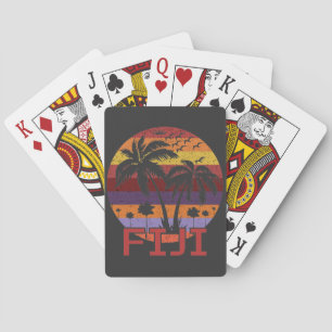 Vintage Fiji Summer Beach Travel Poker Cards