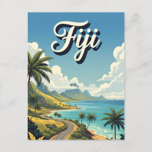 Vintage Fiji Travel Postcard