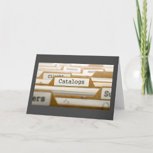 Vintage File Folder Catalogs Tab Organization Card