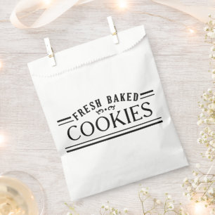 Vintage Filigree Cookies Bakery Emblem Design Favor Bag