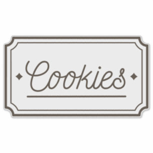 Vintage Filigree Cookies Bakery Emblem Design Sticker