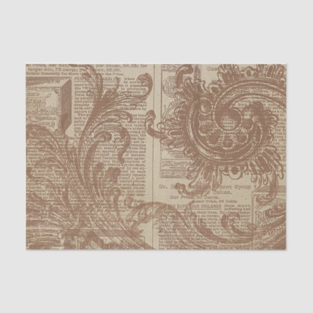 Vintage Filigree Tissue Paper (Front)