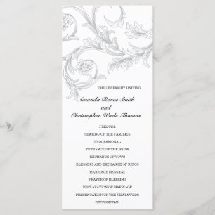 Vintage Filigree Wedding Program