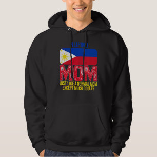 Vintage Filipino Mom Philippines Flag  Mother's Da Hoodie