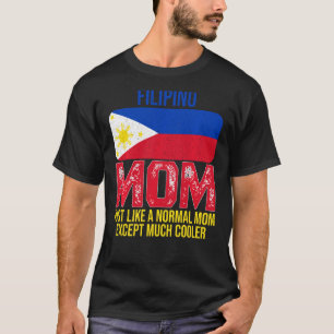 Vintage Filipino Mom Philippines Flag Mother's Da T-Shirt