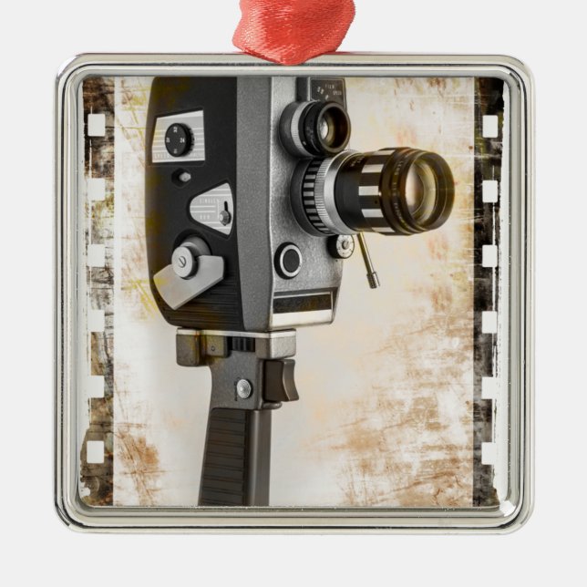 Vintage Film Camera Metal Ornament (Front)