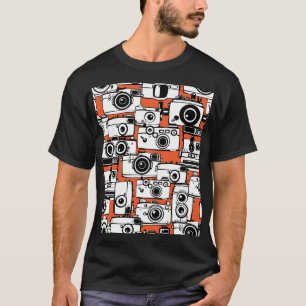 Vintage film cameras, seamless pattern. T-Shirt