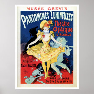 Vintage film history art nouveau poster