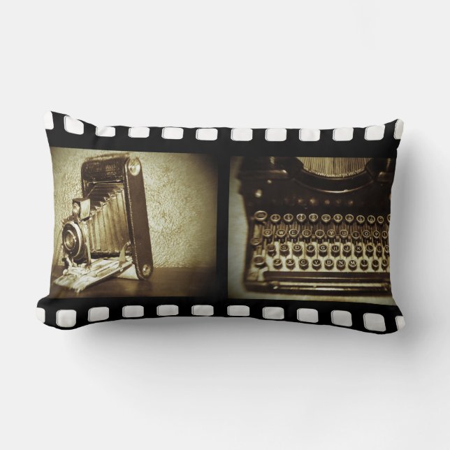 Vintage Film Lumbar Pillow (Front)