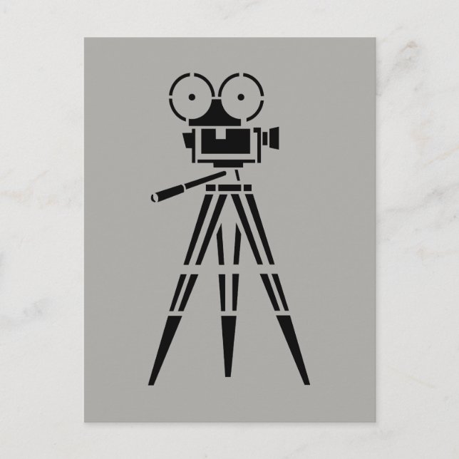Vintage Film Movie Set Camera Postcard (Front)