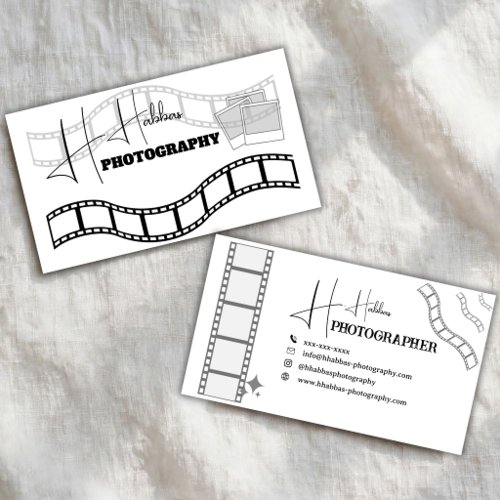 Vintage Film Strip Photography Business Card