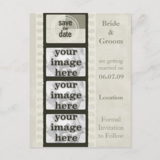 Vintage Film Strip Save the Date Photo Postcards