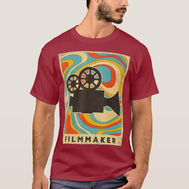 Vintage Filmmaking Retro Poster _nxpl T-Shirt (Front)