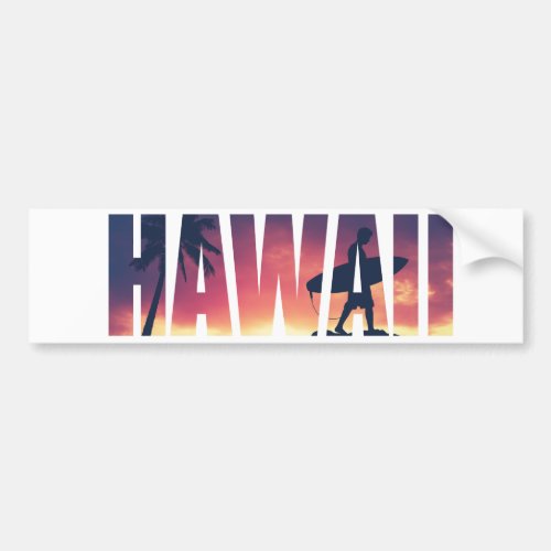 Vintage Filtered Hawaii Postcard Bumper Sticker