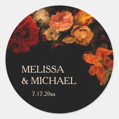 Vintage Fine Art Dark Floral Wedding
